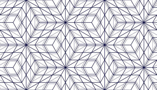 几何立方体抽象无缝图案,三维矢量背景.