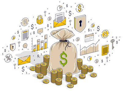 现金资产图片-现金资产素材-现金资产插画-摄图新视界