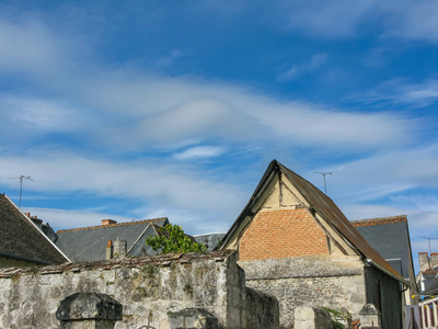 法国卢瓦尔省美丽城堡的屋顶