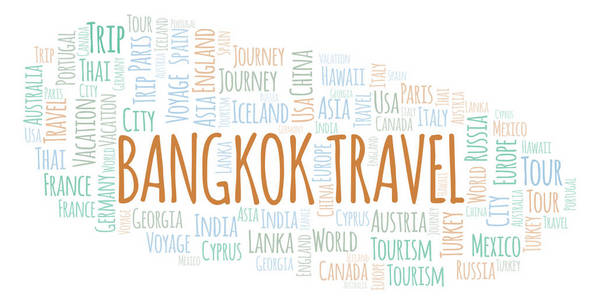 曼谷旅游字云。 WordCloud仅用文本制作。