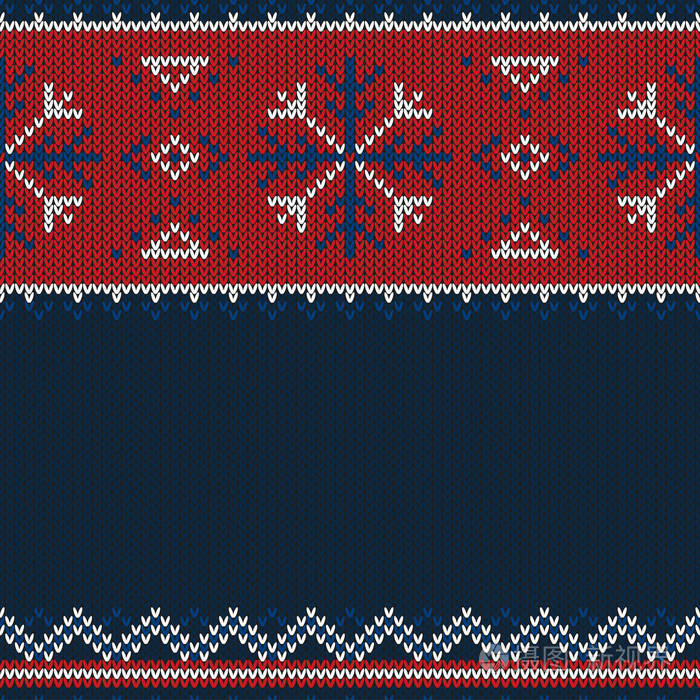圣诞针织图案冬季几何无缝图案毛衣围巾被子或衣服质地的设计矢量图