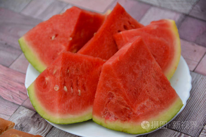 红甜瓜的碎片