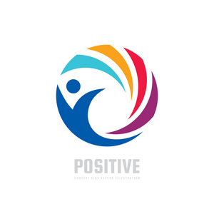 抽象的人类人物轮廓. 充满活力的颜色符号. 设计元素.照片