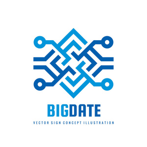 未来技术创意标志. 数字加密货币图标. 计算机电子符号.