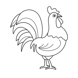 动画公鸡打鸣图片