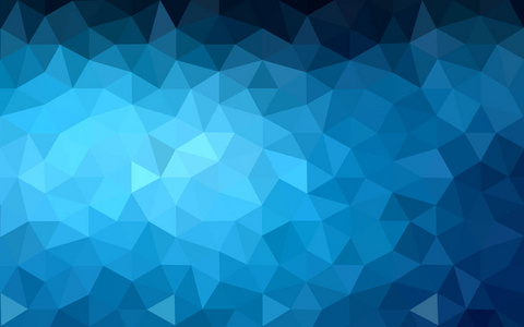 深蓝色矢量多边形图，由三角形组成。 三角设计为您的业务。 渐变折纸风格的创意几何背景