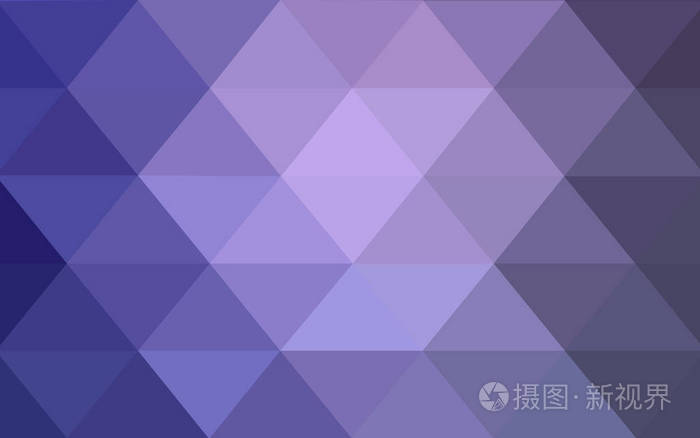 浅紫色矢量多边形插图,由三角形组成. 三角模式为您的业务设计.