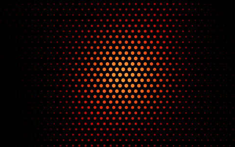 暗红色矢量插图，由圆圈组成。 虚线梯度设计为您的业务。 具有彩色斑点的半色调风格的创造性几何背景。