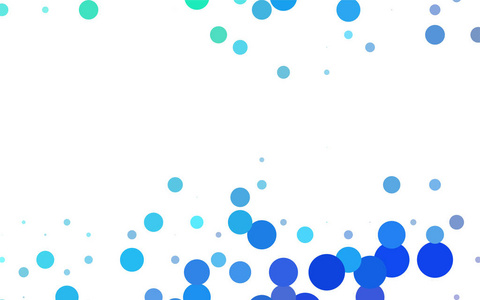深蓝色矢量图案与彩色球体。 半色调风格的白色背景上重复圆圈的几何样本。