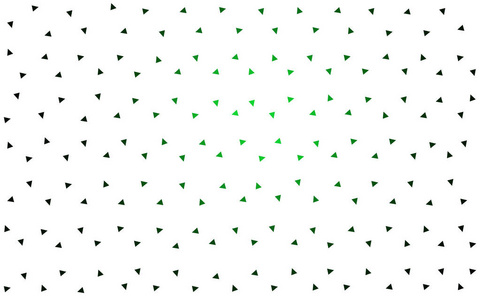 深绿色矢量抽象彩色背景，由三角形组成。 白色背景上有彩色三角形的图案。