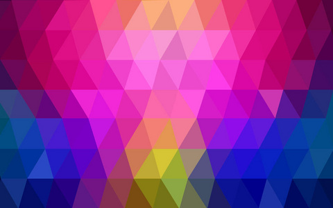 深色多色矢量多边形插图，由三角形组成。三角形设计适合您的业务。具有渐变效果的折纸几何背景创意