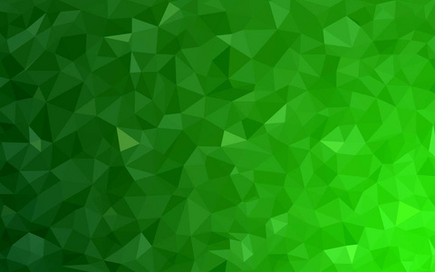 浅绿色矢量低聚晶体背景。 多边形设计模式。 低聚插图低多边形背景。