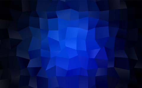 深蓝色矢量多边形图，由矩形组成。 矩形图案为您的业务设计。 几何背景折纸风格与梯度。