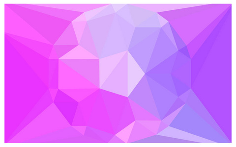 浅紫色粉红色矢量多边形插图，由三角形和宝石在中心。 为您的业务设计一颗巨大钻石的三角形设计。 宝石的创造性几何背景。
