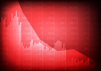 红色背景下的红色股市照片