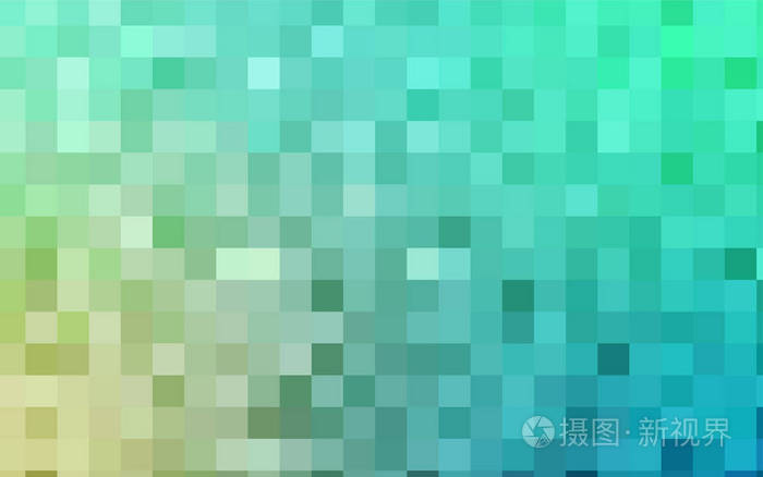 浅绿色矢量现代几何背景。 抽象模板。 具有梯度的方形几何图案。