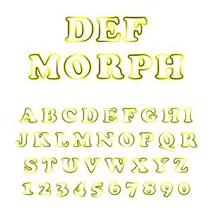 粗体现代字体和字母表的矢量图片