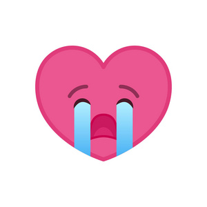 哭泣的心形滑稽的表情图标黑线图标哭泣男孩头像 emoji 表情人物图标