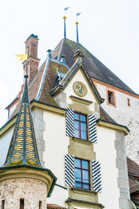 瑞士奥伯霍芬城堡的美丽建筑图片