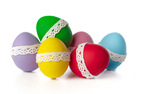 复活节鸡蛋分离白色背面假日概念