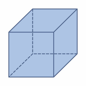 白色背景上孤立立方体的插图
