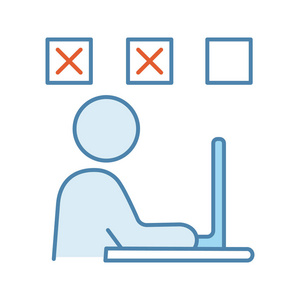 过度劳累. 错误的数量在增加. 精疲力竭. 考试不及格. 沮丧的人.