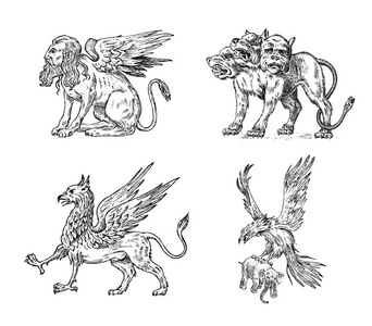 地狱三头犬图片 地狱三头犬素材 地狱三头犬插画 摄图新视界