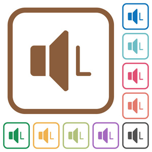 达芬奇输出单帧左音频道简单图标彩色圆形方形框架白色背景照片