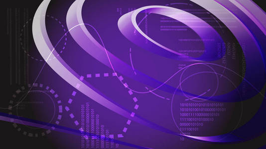 紫抽象现代能源技术数字 Hud 显示元素从未来的圆形纹理虚拟接口空间魔术。背景。向量例证