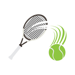 网球球拍和球效果