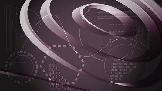 紫抽象现代能源技术数字 Hud 显示元素从未来的圆形纹理虚拟接口空间魔术。背景。向量例证