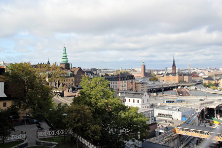瑞典斯德哥尔摩城市全景