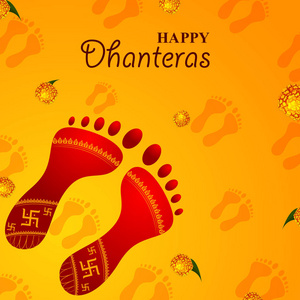 Inidan 节日快乐 Dhanteras 在排灯节的繁荣时期