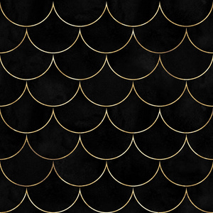 水彩手绘天鹅绒背景与金线. 水彩鳞片状纹理.