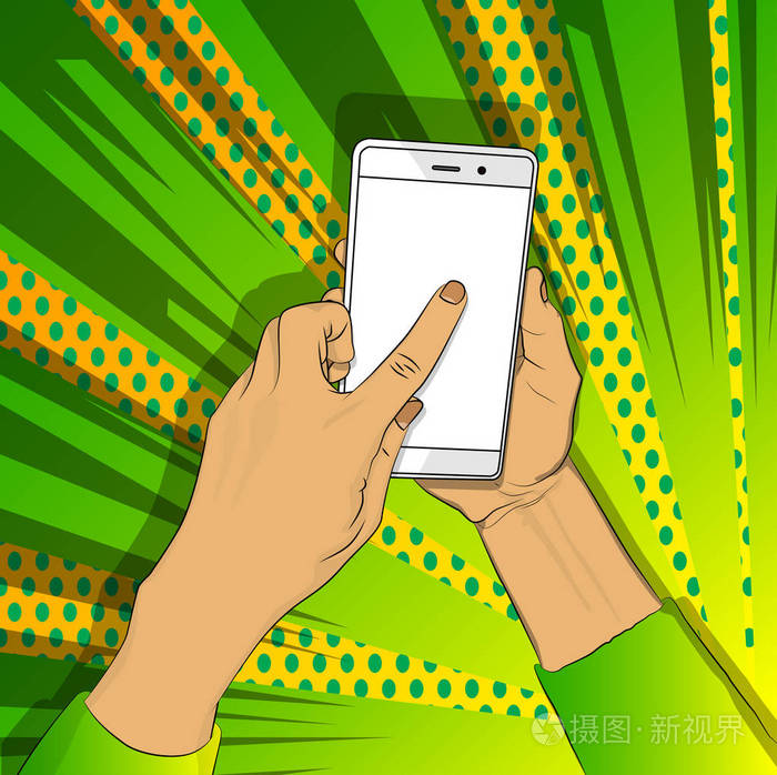 卡通流行艺术复古矢量插图绘制漫画风格与背景广告网站横幅信息图形