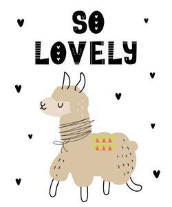 可爱卡通羊驼图片