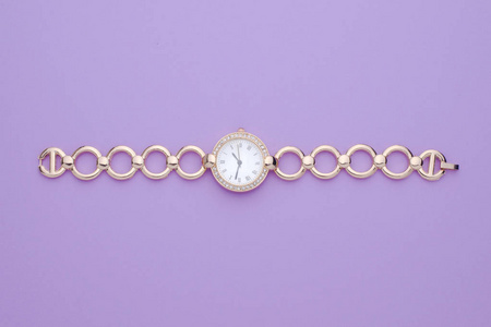 s gold wrist watches with diamonds isolated