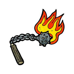 狼牙棒插画-狼牙棒手绘-狼牙棒卡通图-摄图新视界