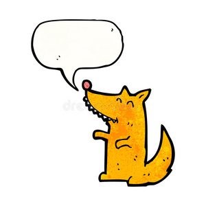 带语音泡泡的卡通狐狸图片