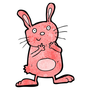 卡通粉红兔子