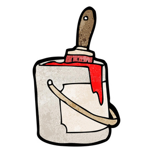 卡通颜料罐照片