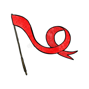 卡通飘扬的旗帜照片