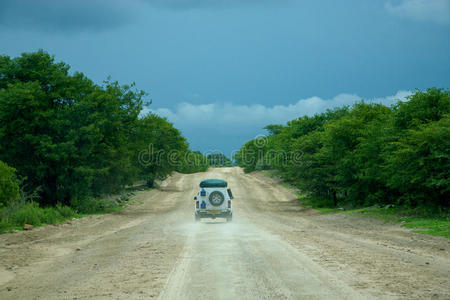 4x4在丛林中行驶