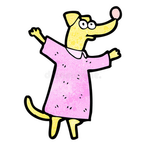 着卡通女人穿衣服过冬可爱的卡通女孩在夏天穿衣服购物穿衣服的动物