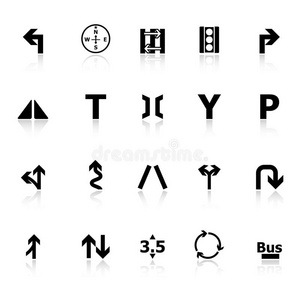 白底反光交通标志图标照片