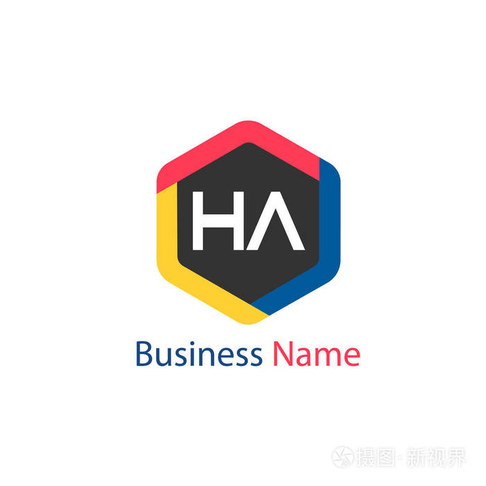 初始HA字母标志设计