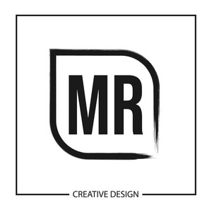 初始字母mr标志模板设计