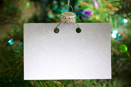 圣诞树上邀请商务空卡抽象背景概念