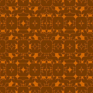 橙色抽象几何无缝图案的暗橙色背景