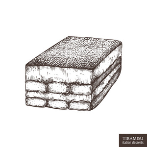 意大利提拉米苏插画-意大利提拉米苏手绘-意大利提拉米苏卡通图-摄图